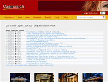 Tablet Screenshot of casinos.ch